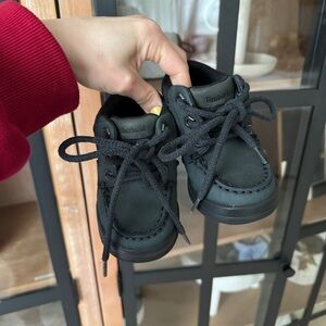 Timberland boots toddler boys leather lace up ankle charcoal earth keepers snow